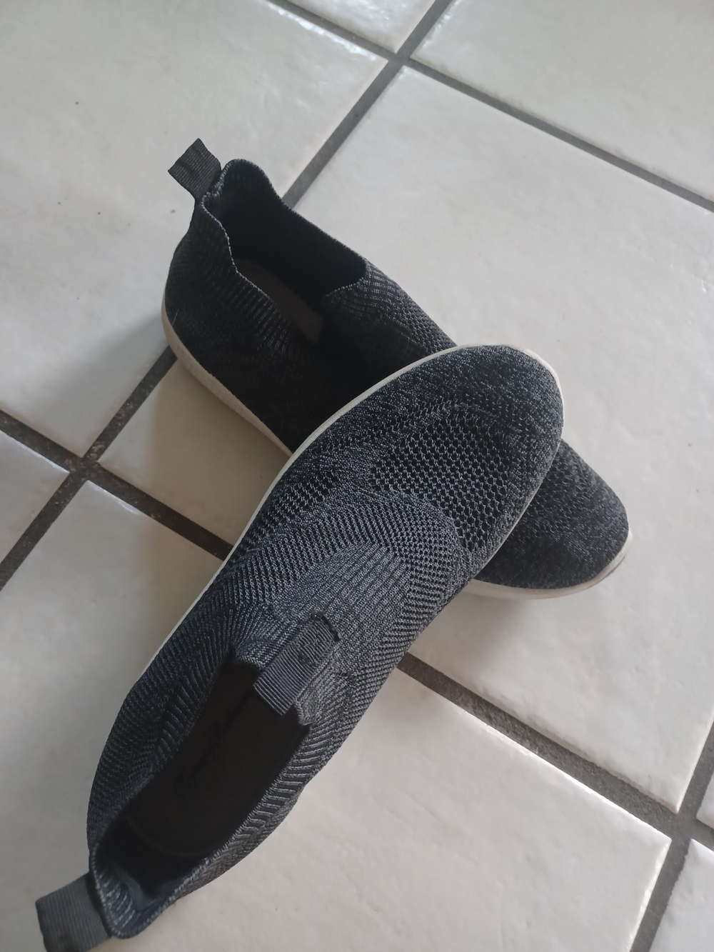 Tommy Bahama Black Knit Slip-On Sneakers